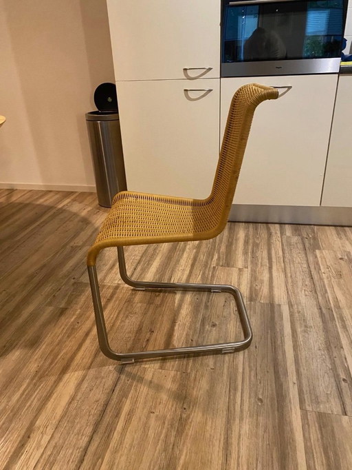 6x Tecta B20 Esstischstühle, Beige/Silber