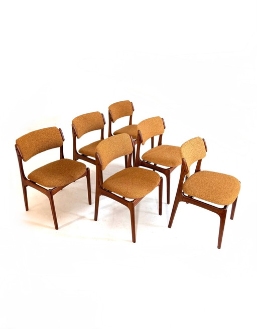 6x restored Dining chairs, Erik Buch ‘60