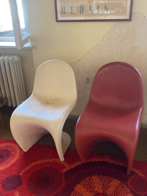 2x Chaises Verner Panton Modèles d'essai