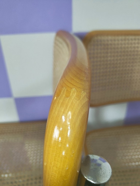 Image 1 of Ensemble de 2 chaises B32 de Marcel Breuer, piètement traîneau chromé