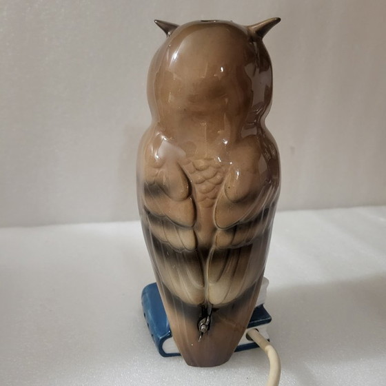 Image 1 of Vintage ceramic owl lamp/nightlight, 1950s-60s, Germany