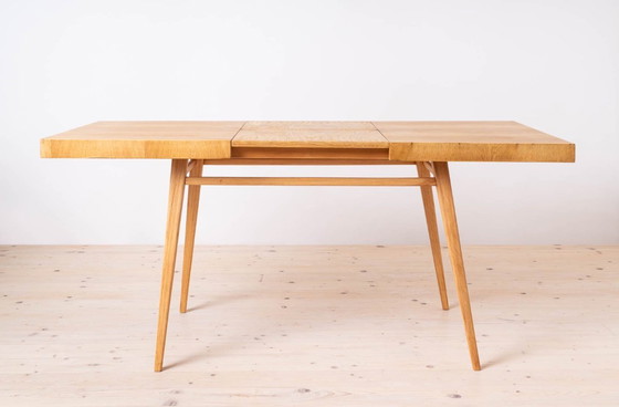 Image 1 of Dining Table with Set of 4 Dining Chairs by Antonin Šuman, Reupholstered, Czechoslovakia, 1960s