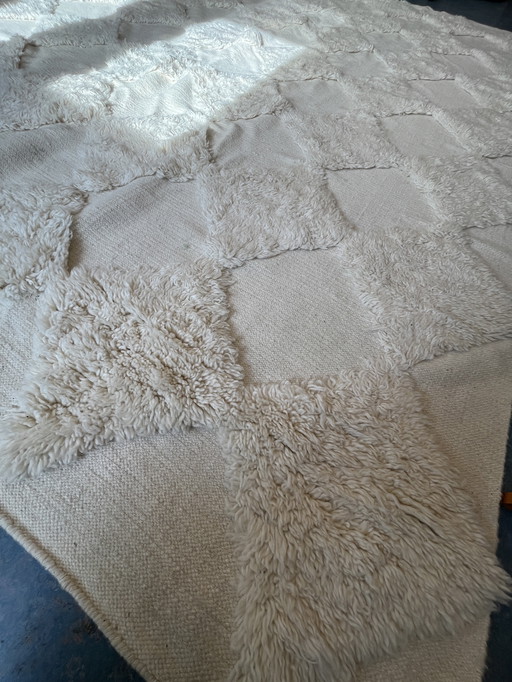 Layered vloerkleed handgeknoopt 300x360