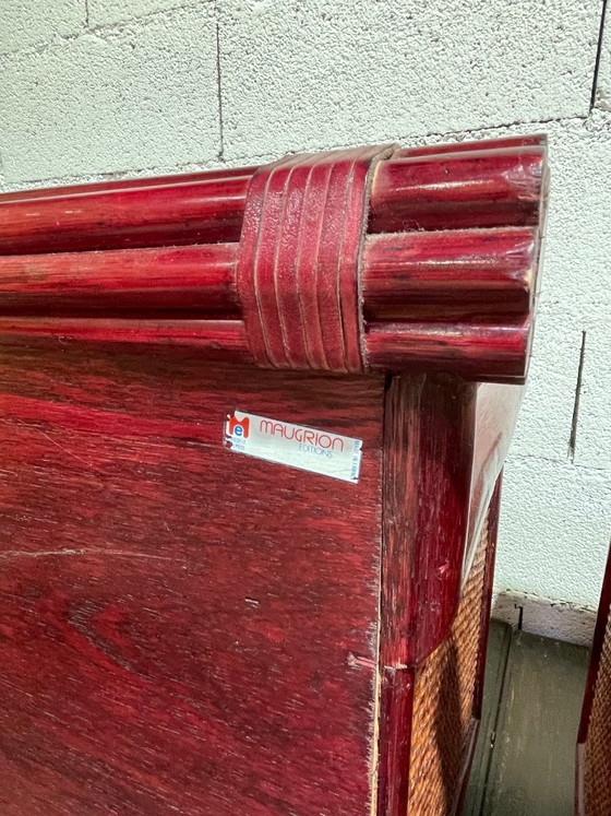Image 1 of Maugrion rotan nachtkastjes voor Roche Bobois, jaren 80