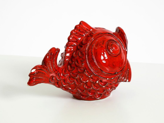 Image 1 of Beautiful 1960s ceramic fish money box by Aldo Londi for Bitossi Italy