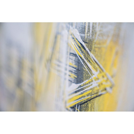 Peinture abstraite vintage sur toile acrylique, années 2000