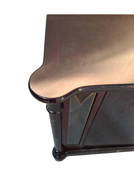 Image 1 of Zeldzame jaren '70 "MASTRO CAPPELLINI" mahoniehouten draaibare barkast