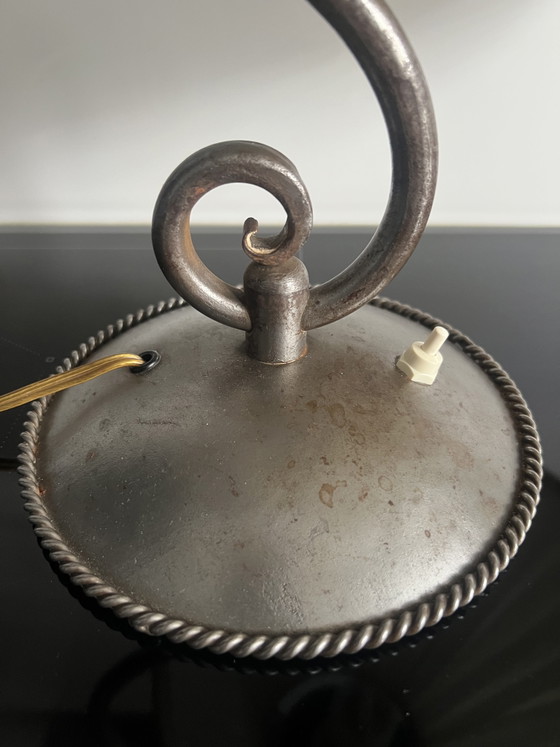 Lampada da tavolo in ferro battuto Dutch Arts & Crafts Amsterdam School anni '20 – Lampade da tavolo (photo 10 of 12)