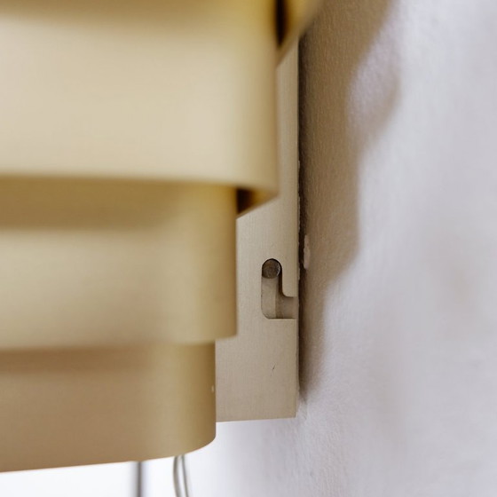 Image 1 of Paar vergoldete Aluminium-Wandleuchten von Jules Wabbes - 2 Paare verfügbar (1)