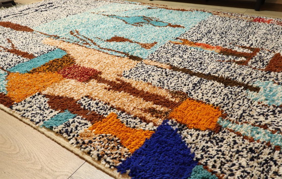 Image 1 of Berber carpet wool rug floor rug new 310 x 210 cm color rug carpet Berber runner large interior unique high pile original