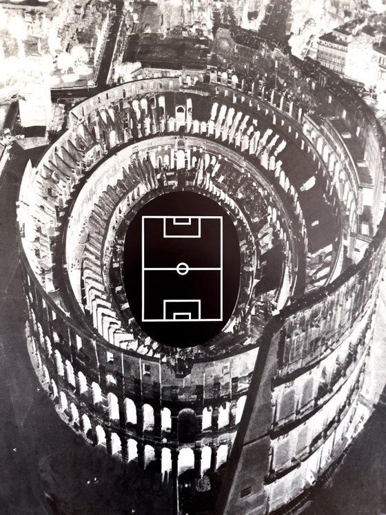Image 1 of ⚽ Italië '90 originele vintage poster | Alberto Burri | 100 x 70cm | Plakat