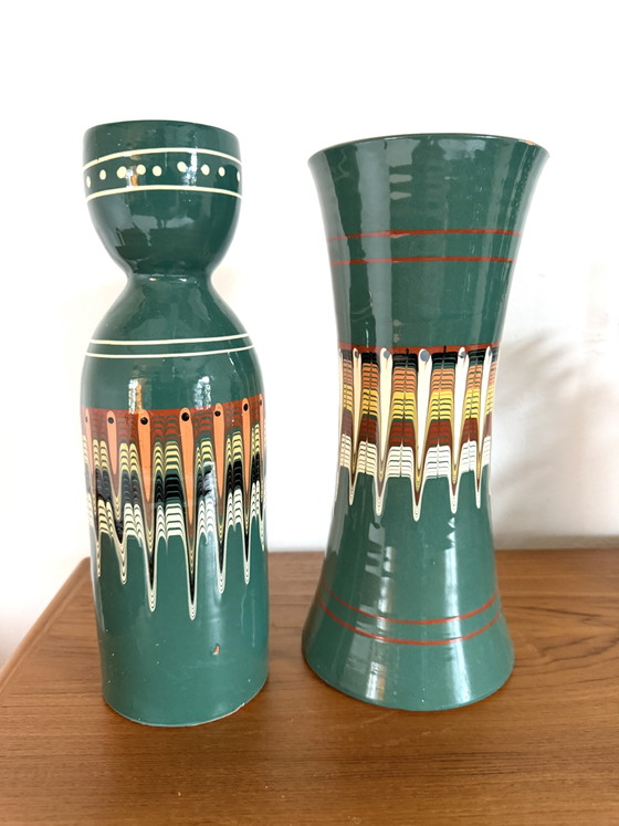 Ensemble de 2 vases en céramique vintage, Troyan ‘70 – Ceramic (photo 3 of 5)