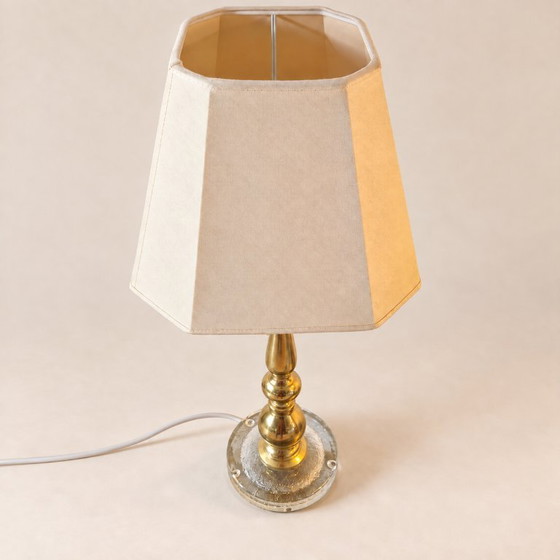 Lampe de table vintage suédoise en laiton et verre par Falkenbergs Belysning – FLB 6236 – Brass (photo 4 of 9)