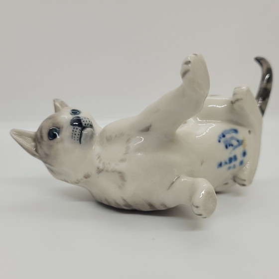 Image 1 of „Katzen“-Figur, emailliertes Porzellan, Lladró-Stil, 20. Jahrhundert – Spanien