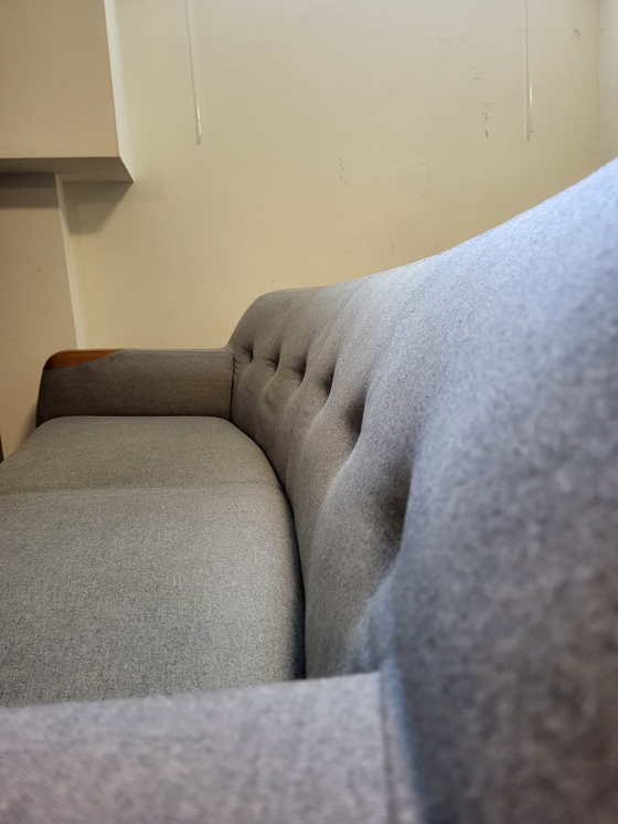 Image 1 of Montèl Designerbank | Grijs Met Leren Accenten | 3-Zits | €400