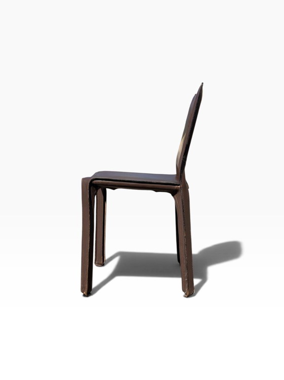 Sedia CAB 412 di Mario Bellini per Cassina, pelle sella marrone – Sedie da pranzo, Leather (photo 2 of 14)
