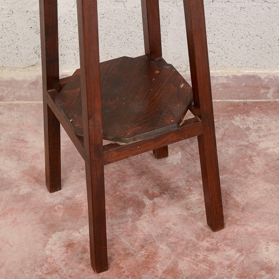 19th Century Fir Wood Tripod Plant Stand – Plant table, Klassiek (photo 7 of 11)