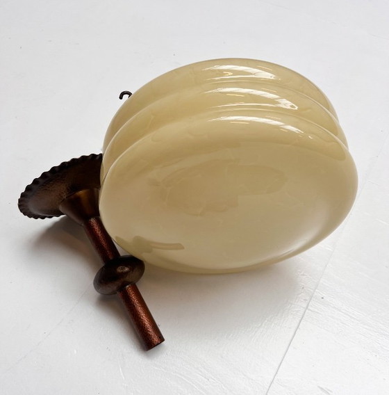 Image 1 of Glass Art Deco beehive lamp, 1930s