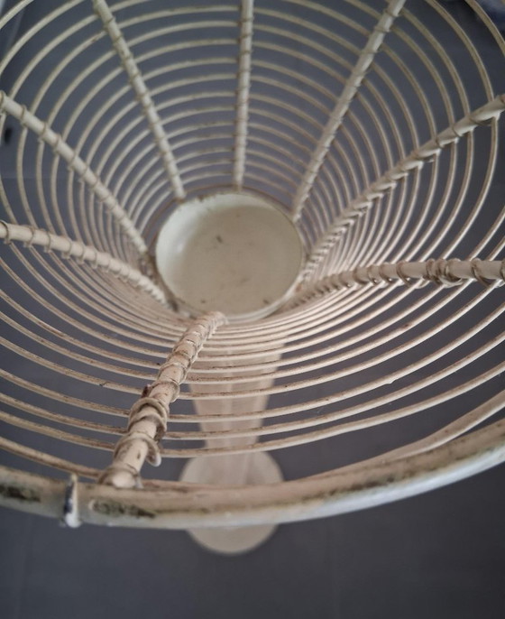 Image 1 of Museale Antieke Franse Arras-Stijl Plantenzuil – Handgewikkeld Fils de Fer – ca. 1900