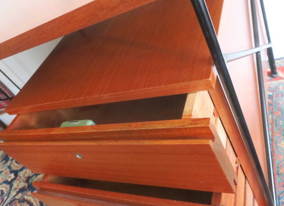 Image 1 of Desk in Mahogany and Metal by A.R.P. - Motte, Mortier, Guariche, France 1956