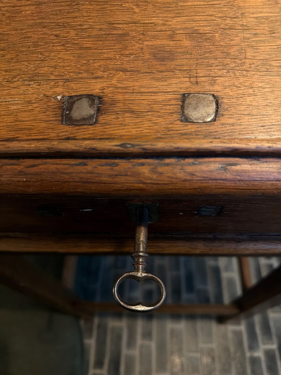 Pupitre en Bois, Bureaux, Métal, Marron (photo 5 sur 5)