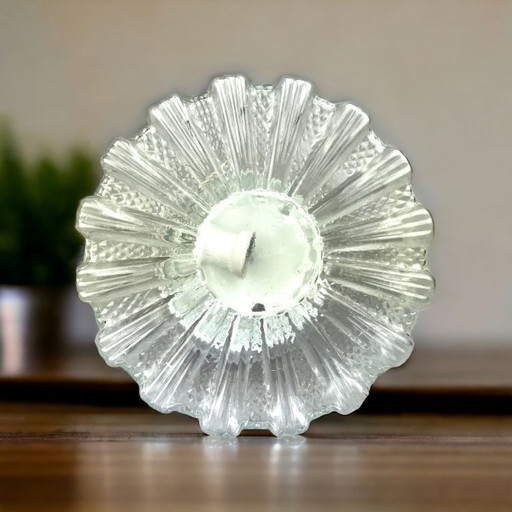 Clear glass wall or ceiling flush mount light ideal for low ceilings