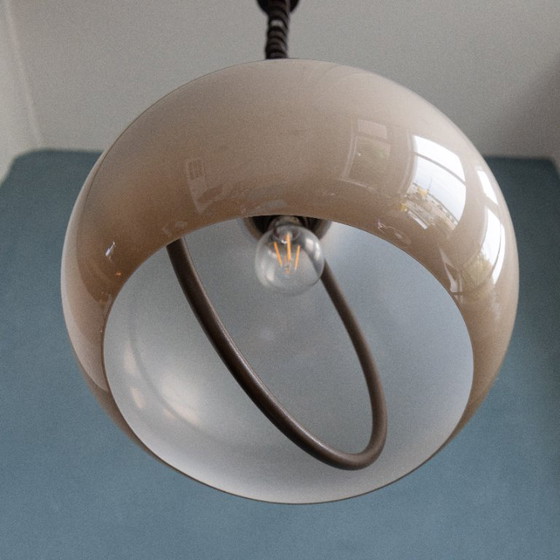 Image 1 of Vintage Brown Herda mushroom Pendant Lamp