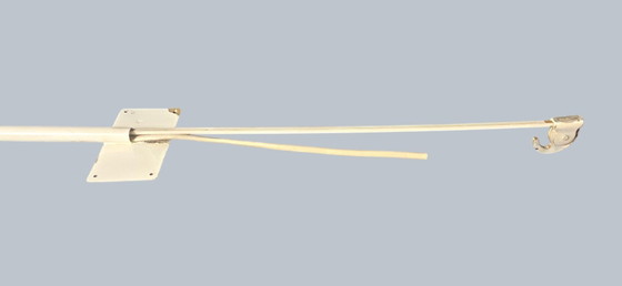Image 1 of Minimalist metal wall light in the style of Jean Prouvé, circa 1950