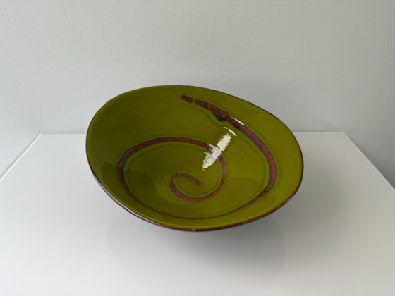 Ciotola vintage in ceramica verde con decoro a spirale – Ciotole (photo 2 of 15)