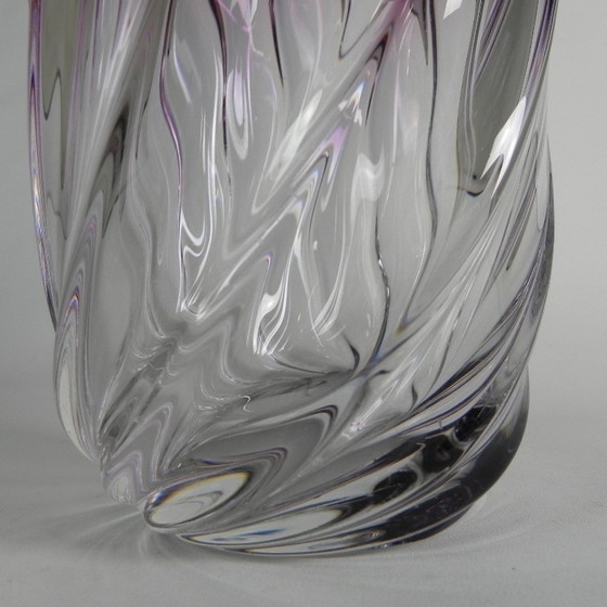 Image 1 of Heavy Val Saint Lambert vase, Torsade model, 1950s