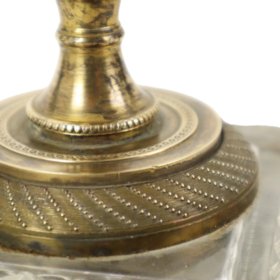 Image 1 of Empire Tafellamp Kristal Verguld Brons