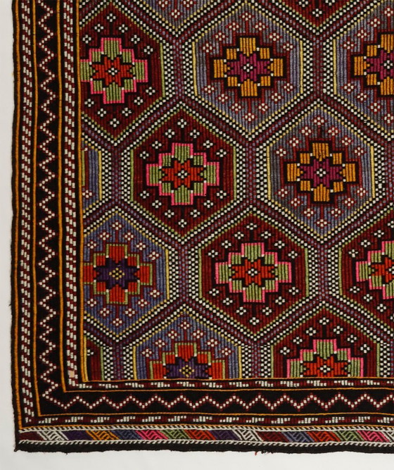 Large Vintage Anatolian Yoruk Kilim 328 × 198 cm – Handwoven Wool Rug – Rugs & carpets (photo 5 of 11)