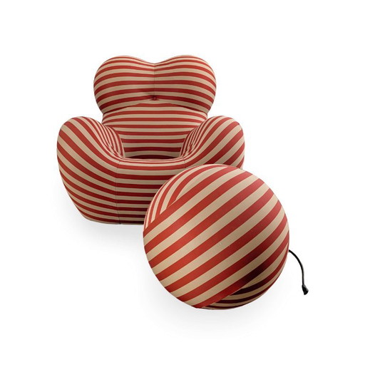 Gaetano Pesce UP Sessel mit Hocker B&B Italia Vintage Orange