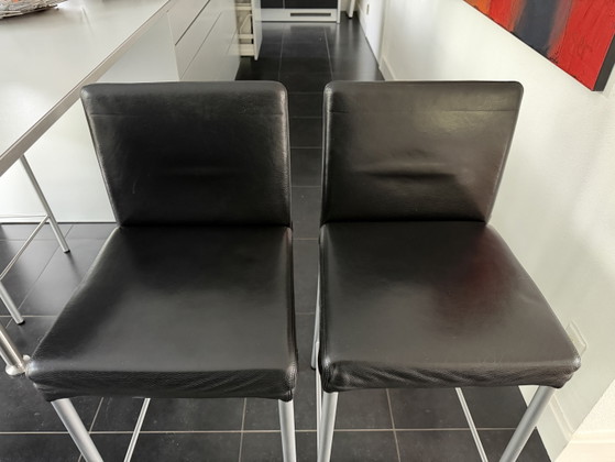 4 Hockers Walter Knoll – Barkrukken, Leather, Metal (photo 4 of 15)