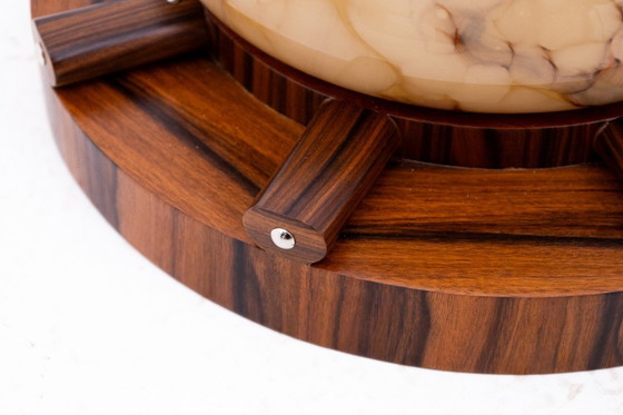 Image 1 of Lámpara de techo Art Déco de nogal, Polonia, años 50.