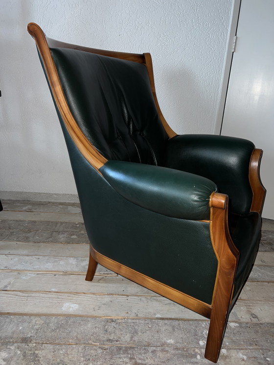Poltrona Gedeluux Jugendstil in Legno di Ciliegio e Pelle – Poltrone, Leather, Wood (photo 5 of 6)