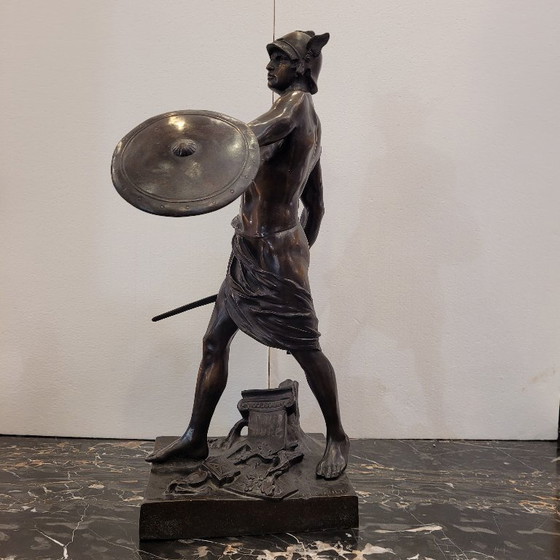 Image 1 of Sculpture “Gallic Warrior”, bronze, signed E. Picault, 19th century – France