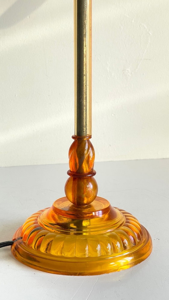 Vintage Plexiglas and lilac fabric lamp – Table lamps, Textile (photo 6 of 29)