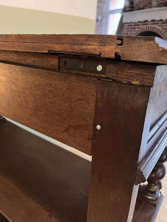 Konsole oder gedrehter Beistelltisch aus Holz – Konsolen, Marble, Wood (photo 8 of 21)