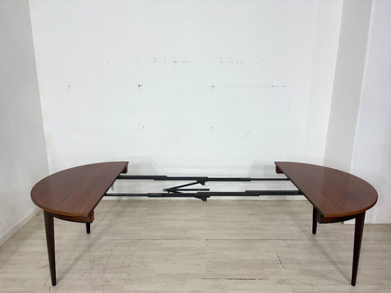 Image 1 of Exclusive vintage rosewood dining table by Omann Junior (model 55) – Extendable