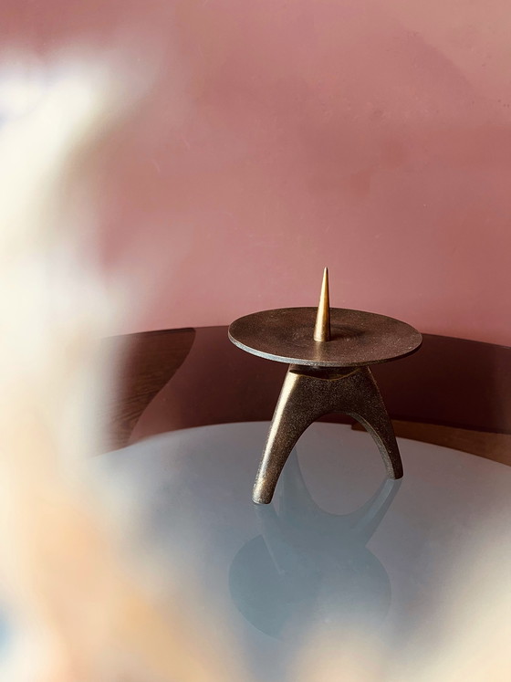 Image 1 of Unico! Candeliere brutalista in bronzo anni '60.