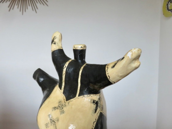 Image 1 of Sculpture "GODDESS" in papier-mâché, in the style of Niki de Saint Phalle, 1990