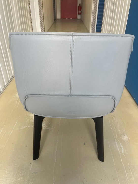 Image 1 of 4x Poltrona Frau / Archibald sedie girevoli in pelle sala da pranzo