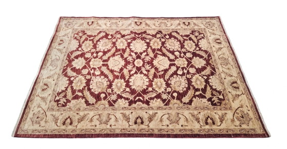 Image 1 of Handgeknoopt Perzisch wol Ziegler tapijt floral burgundy 170x230cm