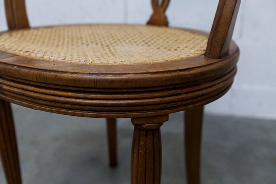 Image 1 of Vintage Louis XVI style chair – Cane seat, lyre-shaped back
