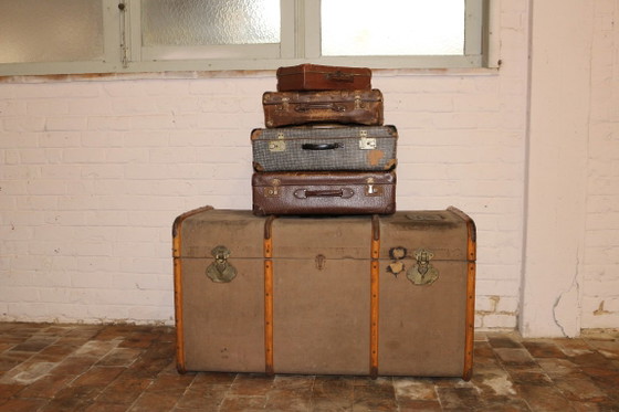 Antique Trunk – Storage cabinet, Metal, Wood (photo 6 of 9)