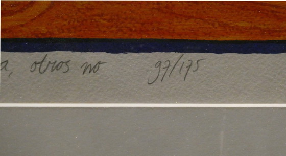 Image 1 of Sérigraphie Clemens Briels dans un beau cadre - Algunos Gentes Hacen la Comedia, Otros No