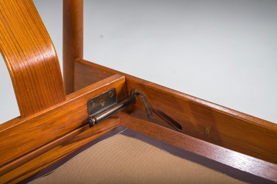 Image 1 of  Mid Century Modern FD 164 fauteuil in teak en zwart leer van Arne Vodder voor Cado, Denemarken, 1960