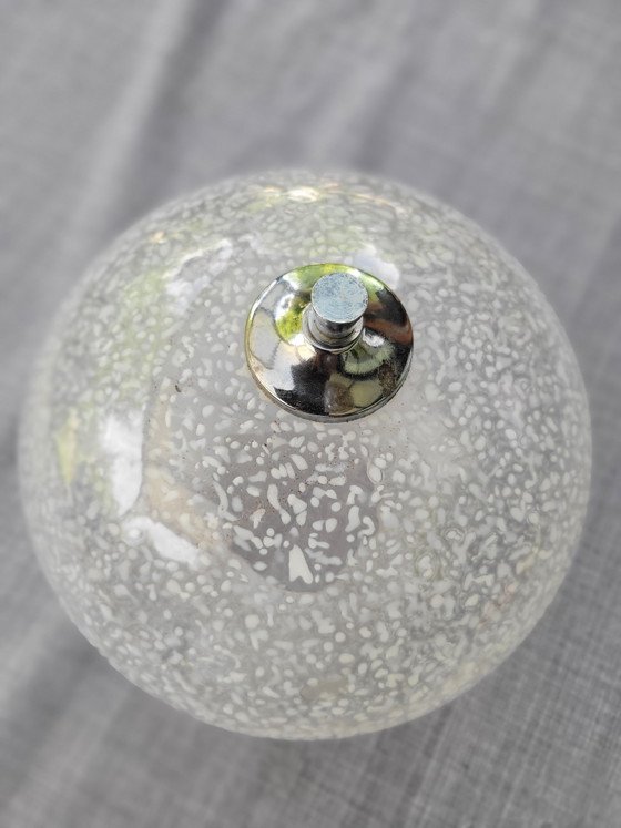 Image 1 of Rare Italian vintage frosted glass pendant lamp - Murano style - 1960s/70s