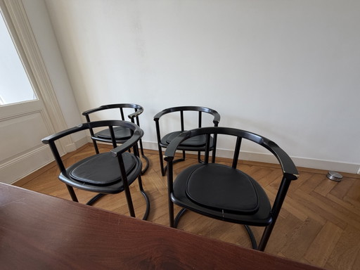 4x Achillea Stuhl – Tito Agnoli, Ycami Collection, Italien '70er